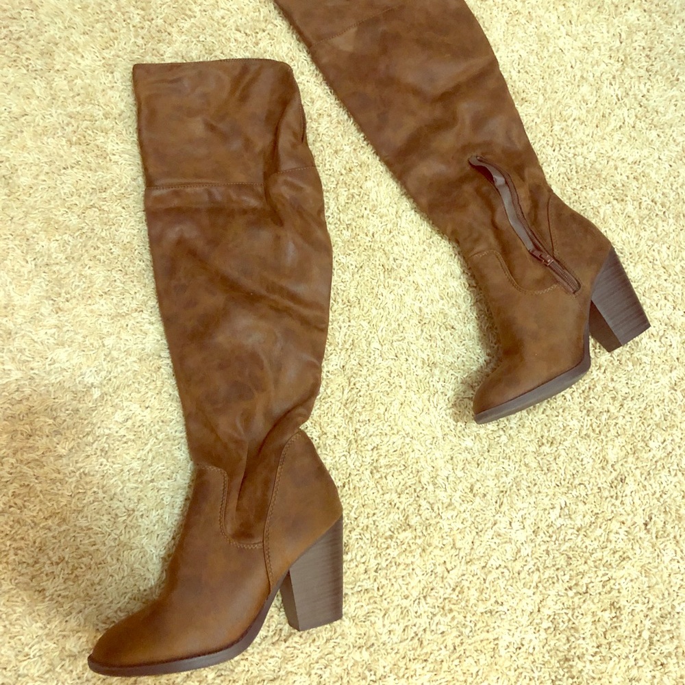 Thigh High Faux Suede Boot